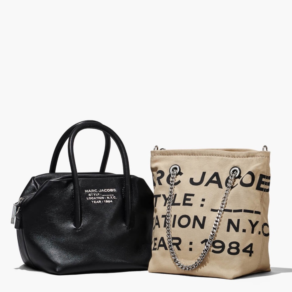 Marc Jacobs Black and Cream Satchel Set